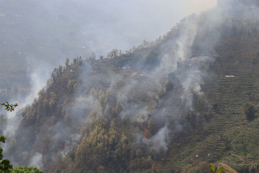 डढेलोका कारण वायु प्रदूषण बढ्दो